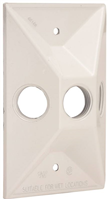 Weatherproof Lampholder Cover 3 Hole Rectangle White 5189-1 0