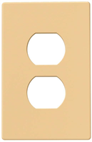 Wall Plate Receptacle 1Gang Ivory Mid Size Screwless PJS8V 0