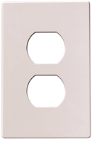 Wall Plate Receptacle 1Gang White Mid Size Screwless PJS8W 0