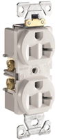 Receptacle Duplex White 20Amp Grounded Commercial CR20W 0