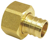 Pex Swivel Hose Adapter, 3/4 in, Barb x FPT, Brass APXFF3434S 0