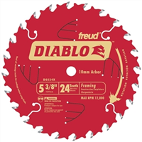 Saw Blade Circular 5-3/8" 24T Framing Trim Diablo D0524X 0
