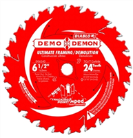 Saw Blade Circular 6-1/2" 24T Demon Framing/Demolition Diablo D0624DA 0