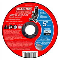Cut Off Wheel Steel Demon 5" Type 1  Metal Diablo DBD050040101F 0