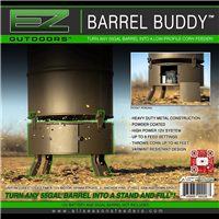 Deer Feeder Barrel Buddy (Includes Timer, Motor, Spinner Plate, Anchor Pins, Hole Saw,Down Spout/ Battery Not Included) 0