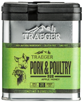 Bbq Traeger Rub Pork & Poultry Apple Honey Flavor 9.25 oz Tin SPC171 0