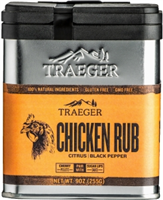 Bbq Traeger Rub Chicken Black Pepper Citrus Flavor 9 oz Tin SPC170 0