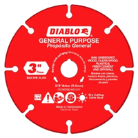 Cut Off Wheel 3"x1.8mmx3/8" Carbide Abrasive Diablo DCW030CAR101F 0
