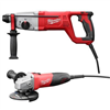 Combo Kit Grinder Combo*S*Kit Milwaukee 4-1/2" Angle Grinder & 1" SDS D-Handle Rotary Hammer 5262-21A 0