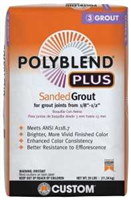 Ceramic Tile Grout 25Lb Sanded Haystack Polyblend Plus PBPG38025 0