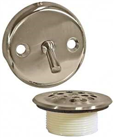 Tub Drain Trim Kit Brass/Brushed Nickel For 1-1/2" & 1-7/8" Drain Sizes Danco 89242 0