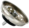 Basket Strainer with Pin 3-1/4" Dia Stainless Steel Chrome Danco 88275 0