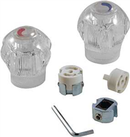 Faucet Handle Small Acrylic Universal W/Adapters  Danco 80010 0