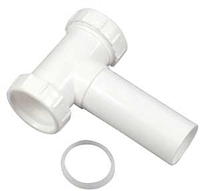 Center Outlet 1-1/2" Slip-Joint Plastic White Danco 94012 0