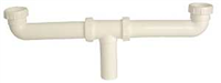 Center Outlet Waste Drain Pipe 1-1/2" Slip Joint Plastic White Danco 50974 0