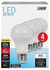 Bulb LED 60-Watt Neutral White 26 Base 4 Pack Feit A800/835/10KLED/4 0