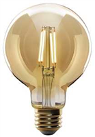 Bulb LED 60 Watt Globe Daylight Amber Dimmable E26 Base Feit G25/VG/LED 0