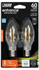 Bulb LED 65-Watt Chandelier Soft White Dimmable E12 Base 2 Pack Feit BPCTC60927CAFIL/2 0
