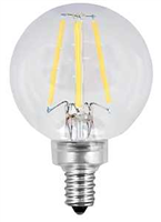 Bulb LED 60-Watt Globe Soft White Dimmable E12 Base 2 Pack Feit  BPG1660/927CA/FIL 0