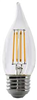 Bulb LED 40-Watt Flame Tip Clear Soft White Dimmable E26 Base 2 Pack Feit BPEFC40/927CA/FIL 0