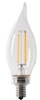Bulb LED 40-Watt Flame Tip Clear Daylight Dimmable E12 Base 2 Pack Feit BPCFC40/950CA/FIL 0