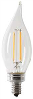 Bulb LED 40-Watt Flame Tip Dimmable E12 Base 6 Pack Feit CFC40/927CA/FIL/6 0