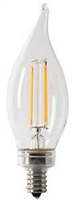 Bulb LED 60-Watt Flame Tip Dimmable E12 Base 6 Pack Feit CFC40/950CA/FIL/6 0