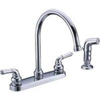 Faucet Banner Kitchen 2 Handle Chrome w/ Spray High Arch 372HA 0