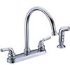 Faucet Banner Kitchen 2 Handle Brushed Nickel w/ Spray High Arch 372Ha-Bn 0