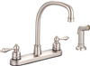 Faucet Banner Kitchen 2 Handle Chrome w/ Spray High Arch 761-SB 0