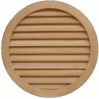 Wood Louver Vent 30" Round Pine 0