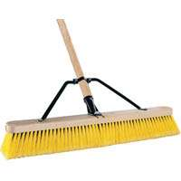 Broom*D*Push w/ Handle 24" Jobsite W/Bracket Indoor/Outdoor Surfaces Quickie 00857Sus 0