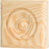 Decorative Moulding Rosette Block 2-3/4"X2-3/4" Pine RTB25 0