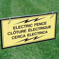 Electric Fence Warning Sign A-12 (3 Pk) 0