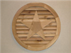 Wood Louver Vent 20" Round with Star Pine 0