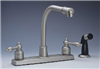 Faucet Banner Kitchen 2 Handle Brushed Nickel W/Spray High Arch 756-Sb 0