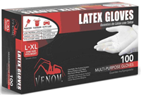 Gloves Latex Non-Sterile Disposable Latex Clear Ven4125 100Ct 0
