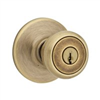 Lockset Kwikset Entry Tylo Knob Antique Brass 400Tcpus5K2 0
