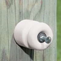 Electric Fence Single Groove Wood Post Porcelain Insulator (25 Pk) MP5E/WP-5E/07089-96 0