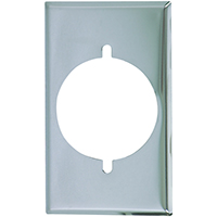 Wall Plate Metal 1Gang Range/Dryer 39Ch-Bx 2.147" Diam. For 30 & 50 Amp Sngl Outlet 0