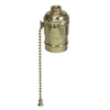 Lamp Socket Metal Pull Chain 1/8"Ips Bottom Polished Brass Finish 980Abdbox 0