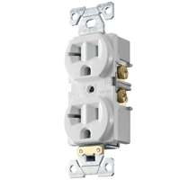 Receptacle Duplex White Br20W 20Amp Grounded 0