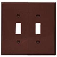 Wall Plate Mid Size 2Swtch Brown Pj2B 0