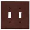 Wall Plate Mid Size 2Swtch Brown Pj2B 0