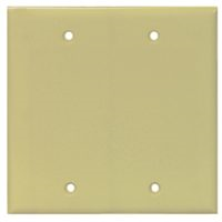 Wall Plate Blank 2Gang Oversize Ivory 0