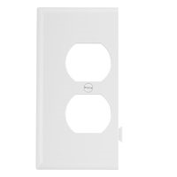 Wall Plate Mid Size Section End Duplex White ste8w 0