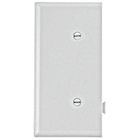 Wall Plate Mid Size Section End Blank White ste14w 0