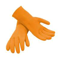 Ceramic Tile Grouting Protective Gloves, One-Size, Rolled Cuff, Orange 49142 0