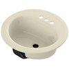 Sink Lavatory 19" Porcelain Round Bone 021-2435-06 3002 0