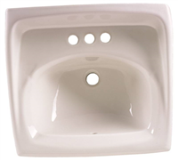 Sink Lavatory 19X17 White Wall Hung China 30 Spencer/15035010100 0